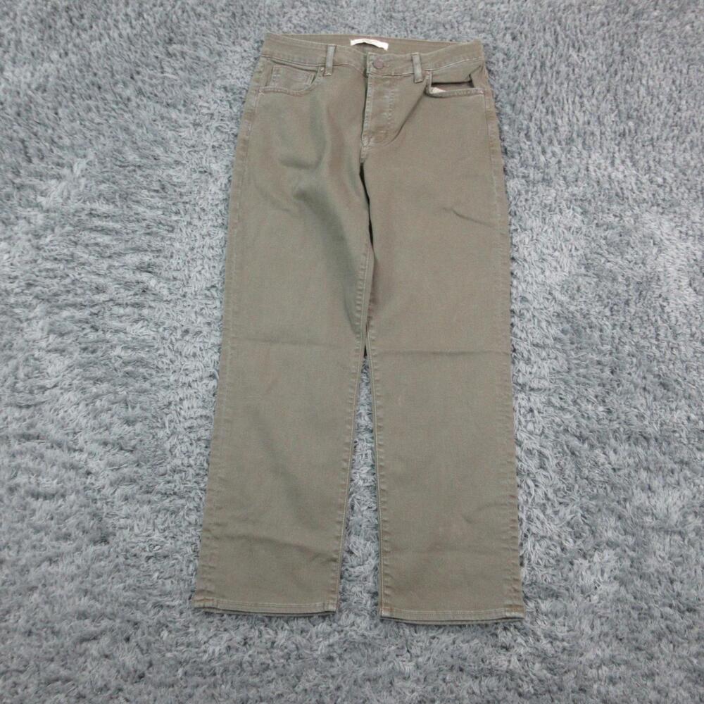 Fidelity Denim Jeans Womens 28 Green Memphis High Rise Straight 29x25.5*